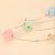 Double-Layer Six Color Square Block Fashion Big Necklace Simple All-Match