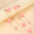 Double-Layer Pink Square Block Fashion Big Necklace Simple All-Match