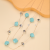 Double-Layer Sapphire Blue Multi-sided Irregular Fashion Big Necklace Simple All-Match