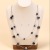 Double-Layer Black Square Block Fashion Big Necklace Simple All-Match