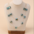 Double-Layer Yellowish Green Square Fashion Big Necklace Simple All-Match