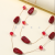Double-Layer Red Large Natural Pebble Style Fashion Big Necklace Simple All-Match