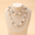 Double-Layer Off-white Round Ball Pearl Fashion Big Necklace Simple All-Match