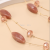 Double-Layer Rust-red Crystal Stone Fashion Big Necklace Simple All-Match