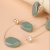 Double-Layer Green Army Irregular Cobblestone Fashion Big Necklace Simple All-Match