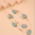 Double-Layer Green Army Irregular Cobblestone Fashion Big Necklace Simple All-Match