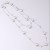Three-Layer Silver Chain White Round Ball Pearl Fashion Big Necklace Simple All-Match
