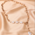 Natural freshwater Baroque Pearl Chain Single layer necklace