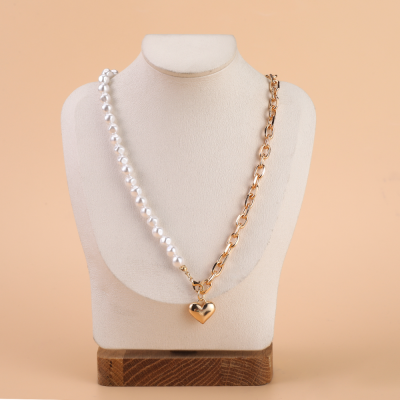 Natural freshwater Baroque Pearl Chain Single layer necklace