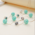 Double-Layer Blue Round Ball Fashion Big Necklace Simple All-Match