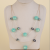 Double-Layer Blue Round Ball Fashion Big Necklace Simple All-Match