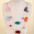 Double-Layer Six-color Large Natural Pebble Style Fashion Big Necklace Simple All-Match