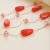 Double-Layer Orange Large Natural Pebble Style Fashion Big Necklace Simple All-Match