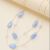 Double-Layer Blue Large Natural Pebble Style Fashion Big Necklace Simple All-Match