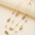 Double-Layer Brown Large Natural Pebble Style Fashion Big Necklace Simple All-Match