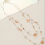 Double-Layer Brown Floriated Round White Pearl Fashion Big Necklace Simple All-Match