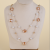 Double-Layer Brown Floriated Round White Pearl Fashion Big Necklace Simple All-Match
