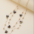 Double-Layer Gray Butterfly Round Yellow Bead Fashion Big Necklace Simple All-Match