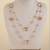Double-Layer Cream Butterfly Round Yellow Bead Fashion Big Necklace Simple All-Match