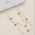 Double-Layer Purple Floriated Round White Pearl Fashion Big Necklace Simple All-Match