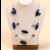 Double-Layer Crystal Stone Sapphire Blue Fashion Big Necklace Simple All-Match