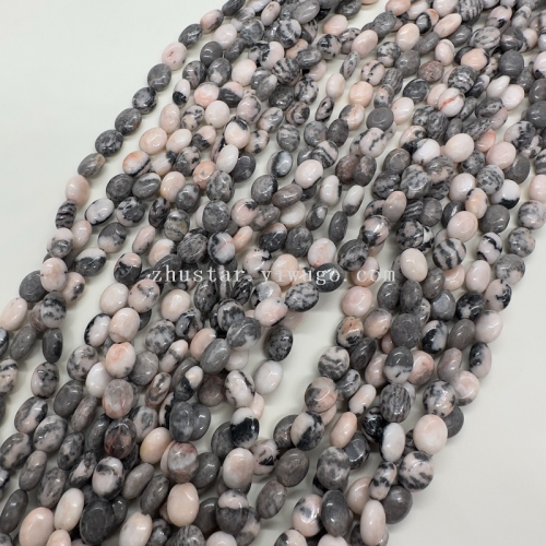 zebra stone rectangular string beads unshaped