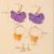 Cross-Border Hot Selling European and American Personalized Earrings Combination Set Geometric Diamond Petals Butterfly Studs Earrings