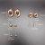 5 Pairs Metal Earrings Twisted Line Earrings Set