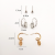 Fashion High-Grade Temperament Ear Clip round Geometric Large Tree Earrings Set