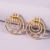 Simple European and American Fashion Popular Exaggerated Multi-Layer round Metal Earrings