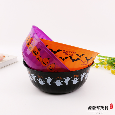 Factory Wholesale Household Daily Thickened Washbasin Halloween Atmosphere Holiday Basin Customizable Printing Plastic Basin