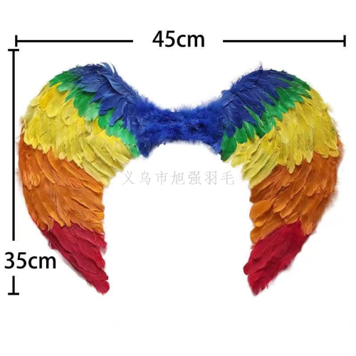 factory direct sales feather wings angel costume children‘s festival props christmas carnival pet angel