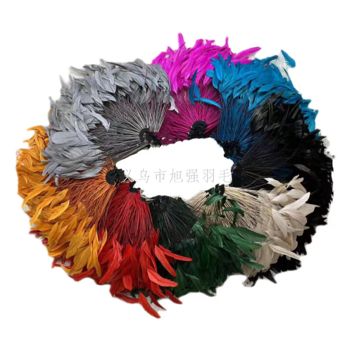 Spot Feather Headdress Flower Crafts DIY Accessories Rooster Tail Hair Handmade Accessory Headdress Hair Accessories Clothing