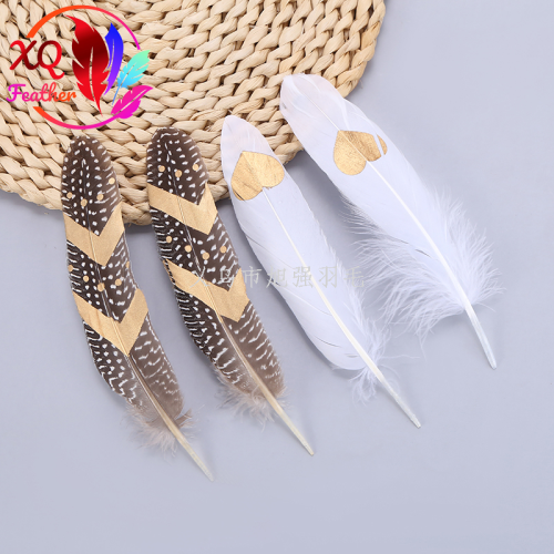printed feather big floating in stock supply can be diy clothing sccessories wedding
