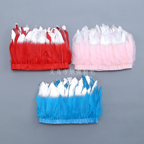 factory direct supply various colors goose feather cloth edge feather clothing accessories ornament accessories cloth edge in stock wholesale