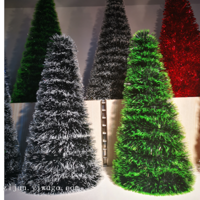 Plastic Rack Christmas Tree Wool Tops Tree Plastic Tree Christmas Decoration
