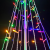 Hot selling iron frame LED iron cone luminous tree light folding cone tower Christmas tree light