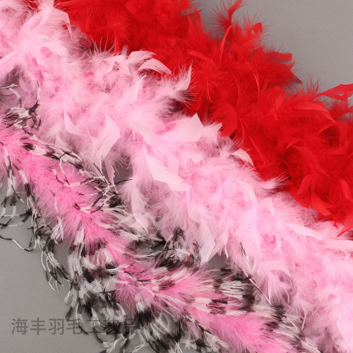 factory direct sales supply feather stripe wholesale clothing accessories ornament accessories handmade feather wedding scene layout