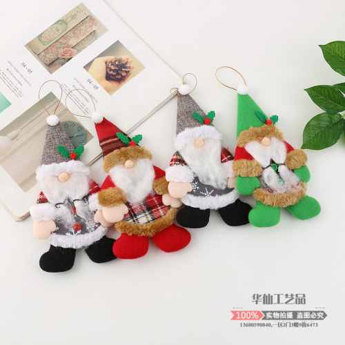 christmas tree decoration accessories hanging decorations mini santa clause pendants christmas snowman deer doll doll small pendant