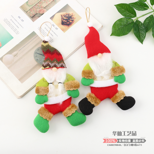 christmas new decorative supplies knitted non-woven standing faceless doll creative forest pendant festive supplies