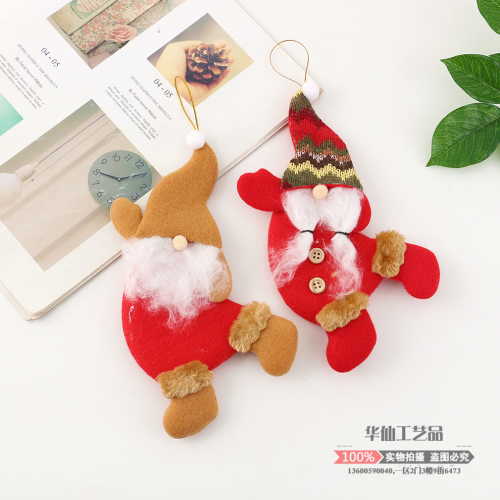 christmas props faceless christmas forest man pendant red santa claus cloth hanging ornaments christmas decoration