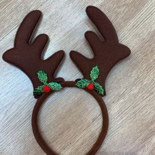 圣诞发箍女圣诞节鹿角发卡头饰节日装饰礼物大蝴蝶结头箍发饰头饰