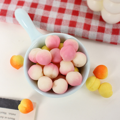 TPR仿真水果捏捏乐玩具迷你仿真桃子玉米葡萄水果捏捏乐解压玩具