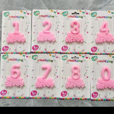 Customized Party Candle Cake Decoration Candle Creative Numbers and Letters Spanish Combination Macaron Color Digital Candle