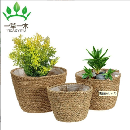 factory direct sales hand-woven hemp rope storage basket