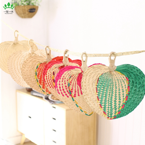 new summer cool fan old-fashioned color handmade internet celebrity palm-leaf fan hanfu classical chinese style hand fan