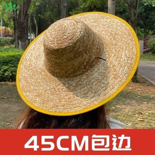 straw hat farmers sun protection hat rural construction site labor-protection fishing outdoor outdoor sun hat big brim straw woven logo