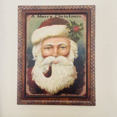 Christmas Series Decorative Crafts Iron Mural Painting Christmas Product Santa Claus Painting
