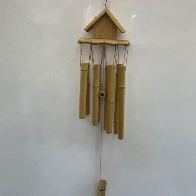 Wholesale Bamboo Sailing Wind Chimes Chinese Retro Bamboo Handmade Bamboo Chime Bamboo Pipe Wind Chimes Creative Decoration