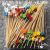 Factory Wholesale Bamboo Craft Scissors Stick Sugar Gourd String Stick Disposable Cocktail Decoration Fruit Toothpick Styles
